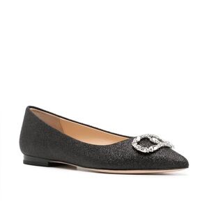 Dee Ocleppo Embellished Glitter Pointed Flats